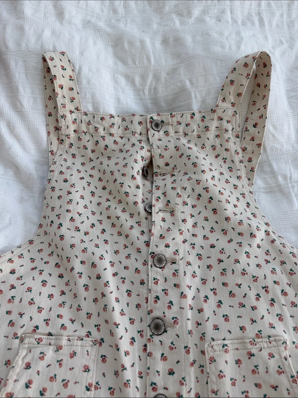Wishlist Cream Floral Button-Front Jumpsuit